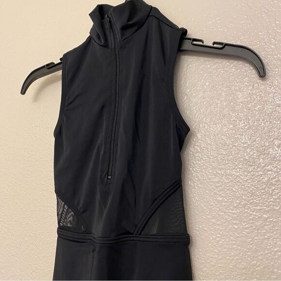 WEISSMAN Dance costume jumpsuit black Zip Front Sleeveless Unitard MT12535 SC - Picture 5 of 12